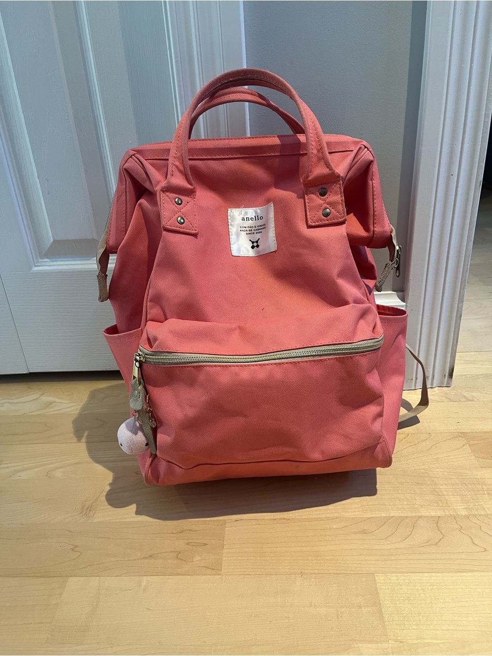 Japanese Anello Coral Pink Convertible Backpack Tote